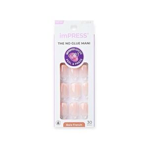 SOLD - KISS imPRESS No Glue Mani Press-On Nails, French, Heroic', Light Neutral